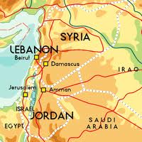 Mapa Medio Oriente Siria Jorndania