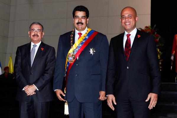 Foto Presidentes Maduro Danilo Medina Y Martelly.