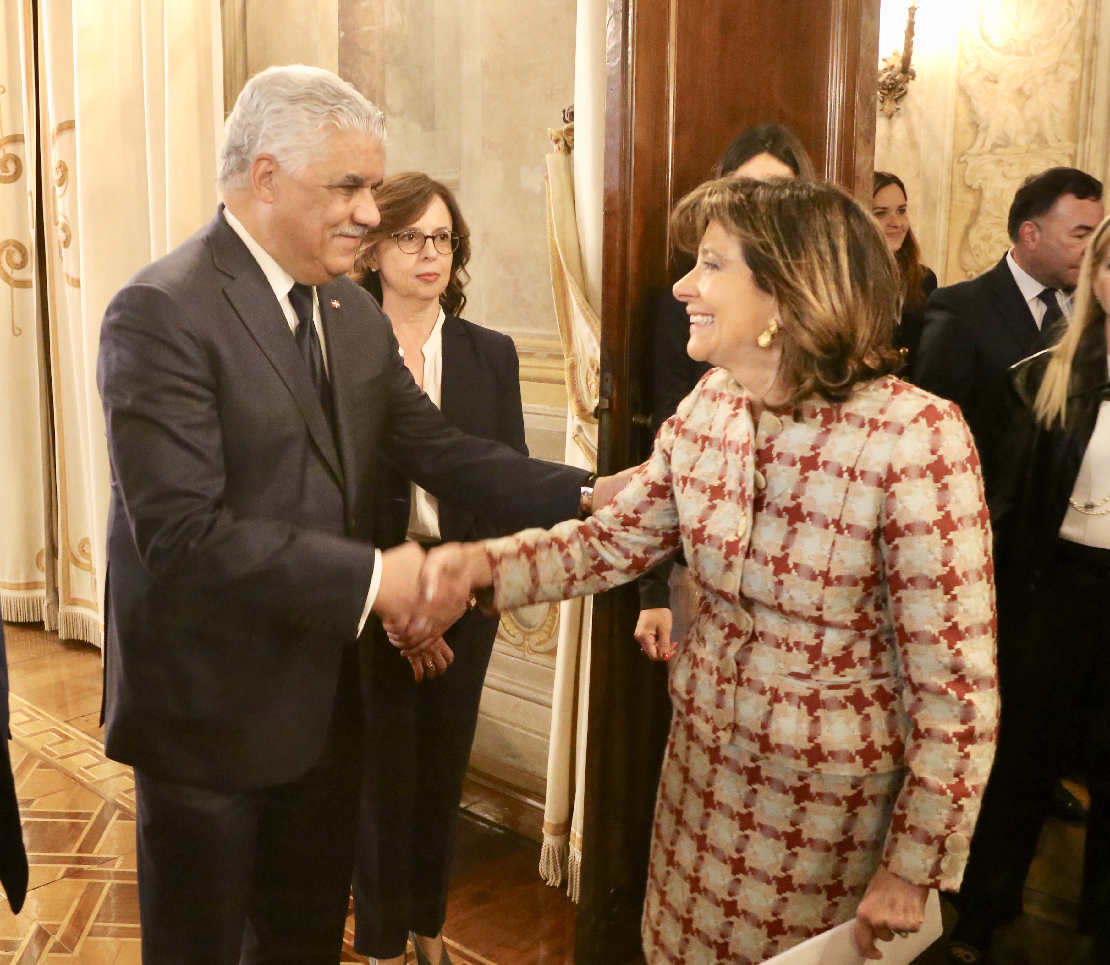 Canciller Vargas Y Pta. Senado Italia