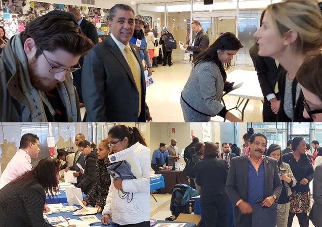Congresista Espaillat Ofrece Feria De Trabajo En NY Cientos Acuden Y Aplican