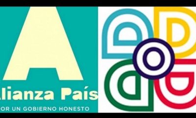 LOGOS DE LOS PARTIDOS ALIANZA PAIS Y OPCION 1