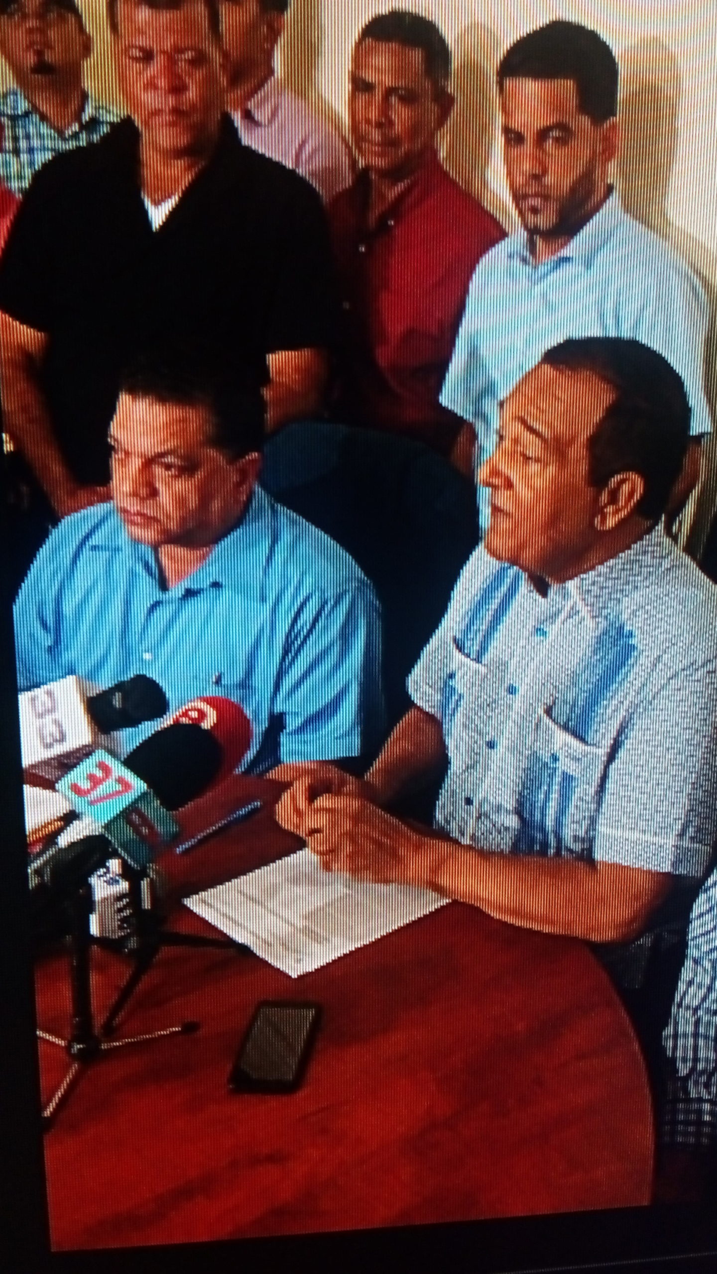 Antonio Marte Y Mario Diaz En Rueda De Prensa. Foto De Archivo. Scaled