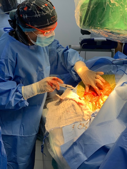 Foto La Doctora Mejia Lopez Iniciando El Procedimiento