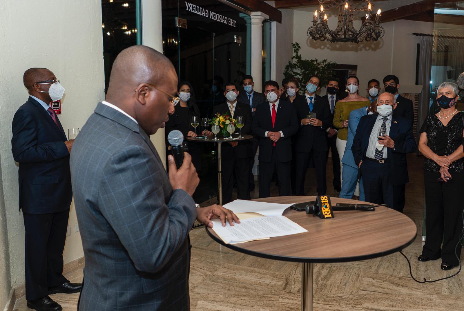 Claude Joseph Pronuncia El Discurso Ante Embajadores En Haiti Con Residencia En RD2