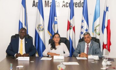 SANTO DOMINGO R.D. La Presidenta Del PARLACEN Fanny Salinas Junto A Los Diputados Franklyn De La Cruz Y Ramon Emilio Goris