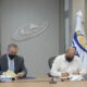 Pedro Mario Lama Hache Presidetne ONEC Y Rafael Santos Badia Director General INFOTEP Durante La Firma Del Acuerdo