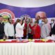 Foto El Presidente Del PRSC Quique Antun Juramenta A La Diputada Rafaela Alburquerque. En La Foto El Senador Y Secretario General Del Partido Ramon Rogelio Genao.