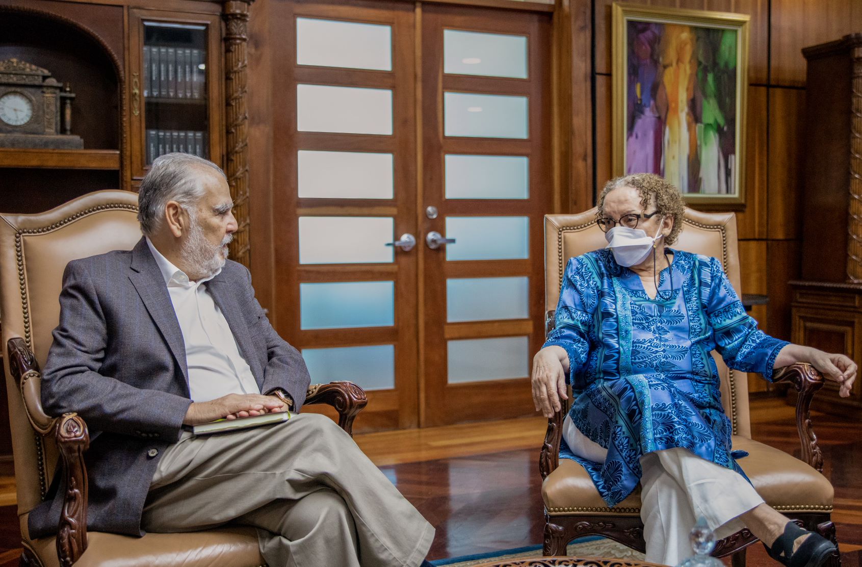 Miriam German Brito Y El Ministro De Medio Ambiente