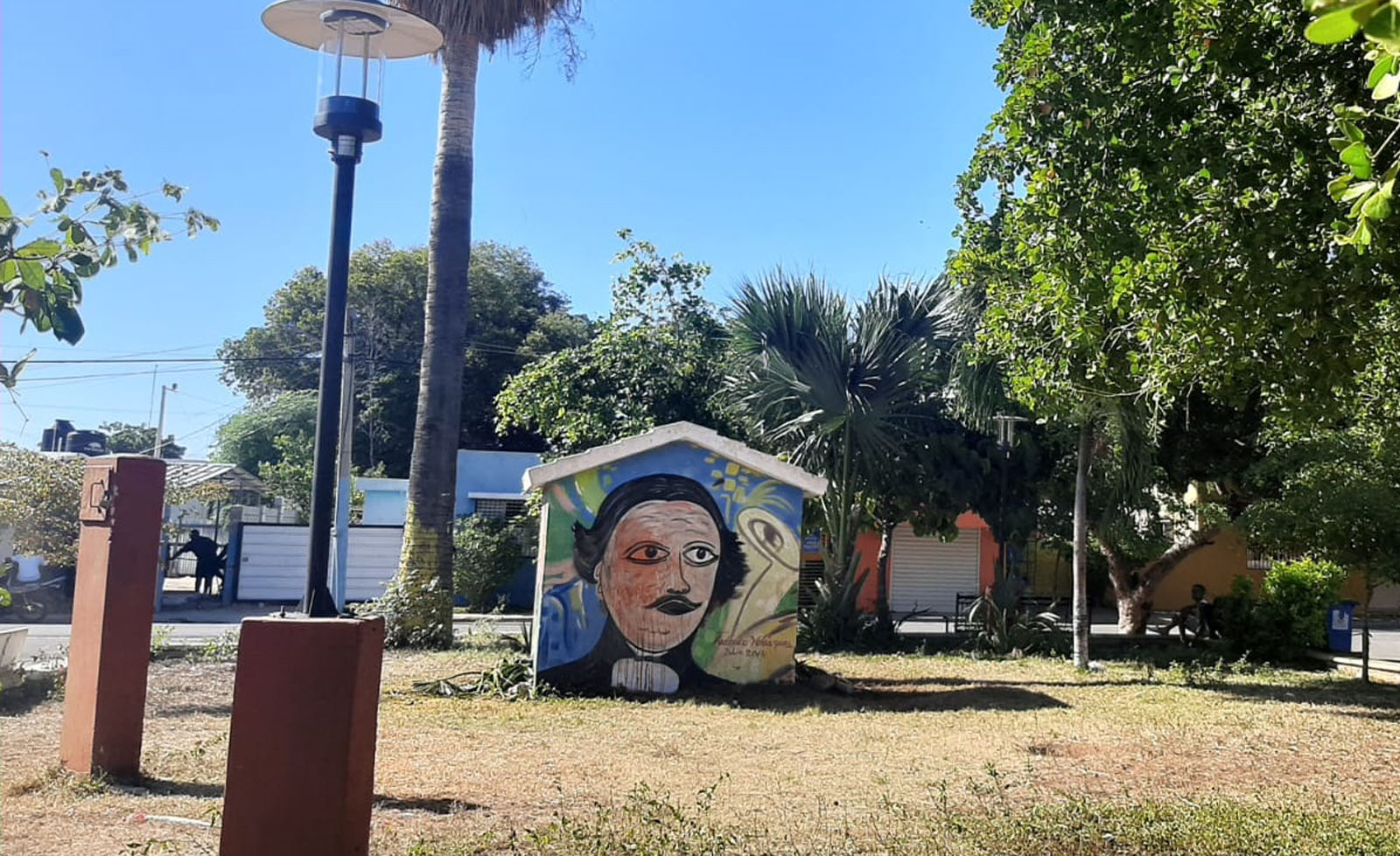 Foto 1 La Pintura De Duarte En El Parque Central De Pedernales.