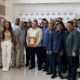 El Licenciado Gonell Cosme Junto A Parte De Los Artistas Que Asistieron A Reconocer Su Labor Al Frente De La ONDA.