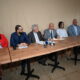 En la rueda de prensa participaron los dirigentes comerciales Martina Ventura, Luis Manuel Mejía Miguel Taveras, Agustín Peñaló, Julio Peguero, Amaury Peñaló y Melani Rodríguez.