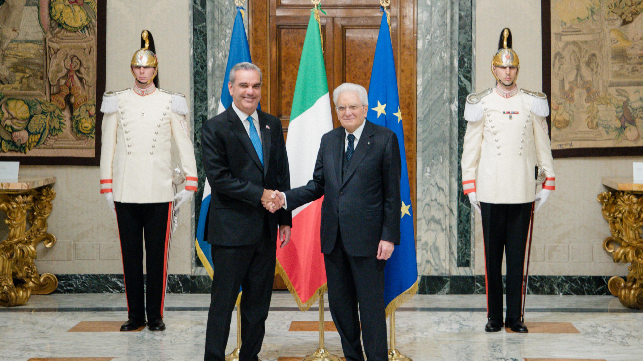 PRESIDENTE ABINADER CON SU AMOLOGO ITALIANO