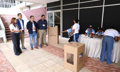 8. Pdte JCE Jaquez Liranzo Mario Nunez Dir. De Elecciones Ariel Liranzo Dir De Gestion Humana Y Suedi Leon Dir De Com
