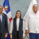 Foto El Presidente Del PARLACEN Ramon Emilio Goris Y El Secretario Del Foro Eddy Antonio German Junto A La Ministra De Interior Y Policia Faride Raful