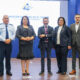 Al Centro Maira Morla Sergio Mendez Maura Corporan Y Emmanuel Blanc Y Coronel Jose R. Reyes Suarez INFOTEP Auspicia Conferencia Sobre Innovacion Centrada En El Futuro