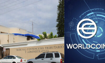 Imagen Del Tribunal Superior Administrativo TSA Y El Logo De La Empresa Worldcoin Foundation