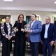 La Cantante Olga Lara Es Reconocida En Su Ciudad Natal Azua. Entrega El Director De La ONDA Junto A Directivos De Las Sociedades De Gestion Colectiva