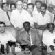 Jacobo Majluta Pena Gomez Y Vicente Sanchez Baret En Rueda De Prensa Junto A Carlos Lalane Miguel Angel Reynoso Sicard Jose Loweski Paulino Rafael Ulises Castillo Y Emilio Ludovino Fernandez