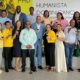 Foto Ramon Emilio Goris Y Amauris Fabian Mota Junto A Otros Dirigentes Del PHD En La Casa Nacional De La Organizacion