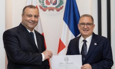 Foto El Embajador Concurrente Acreditado En Georgia Elvis Alam Lora Junto Al Consul Honorario Levan Choladze