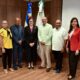 Foto La Gerente General Del CNSS Aura Celeste Fernandez Junto A Directivos Del MOPESEP